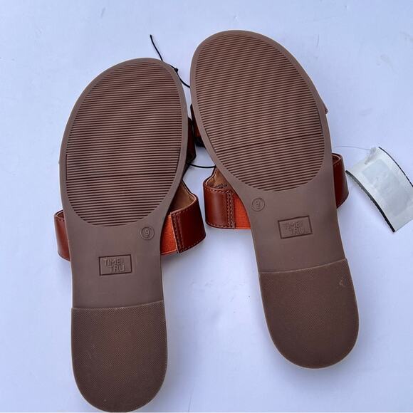 Time and Tru Women's Slip On Low Heel Sandals NWT Sz 9 - Picture 3 of 8